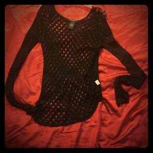 100% Rayon netted sweater